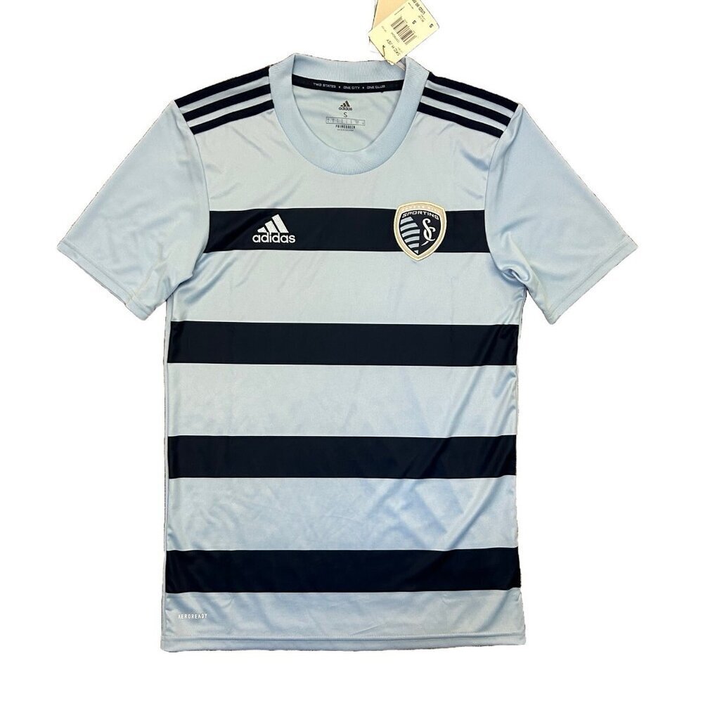 adidas Sporting Kansas City Home Soccer Jersey Mens Blue Size S - Small - NWT$90